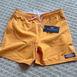 Vineyard Vines Boys Bright Orange Swim Trunks